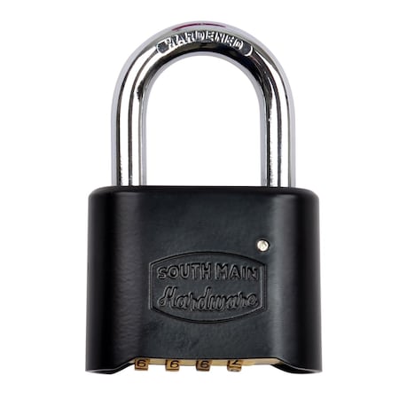 South Main Hardware Resettable Die-Cast Padlock, Black 810157